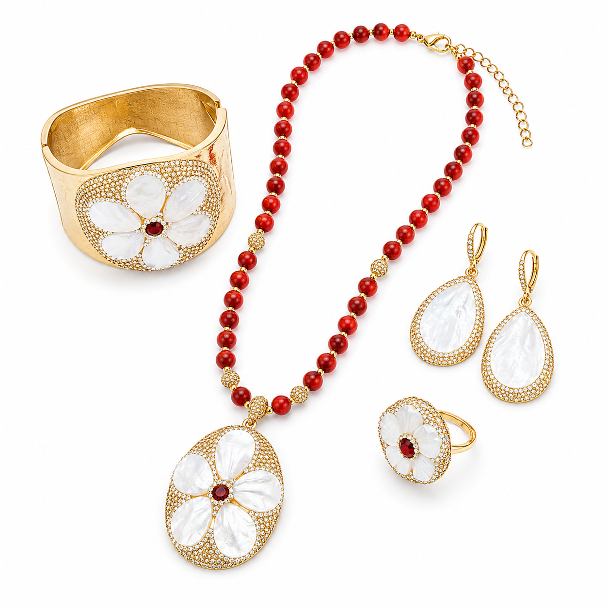 Mother of Pearl Blossom Set
