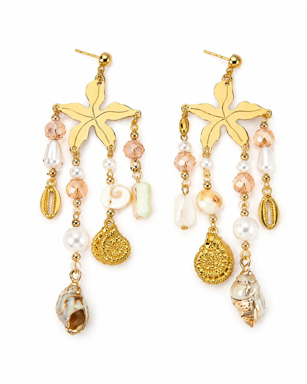 Starfish Pearl Earrings