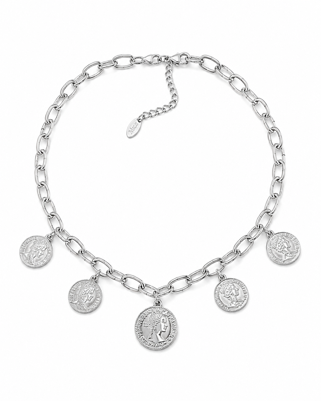 Imperia Silver Coin Necklace