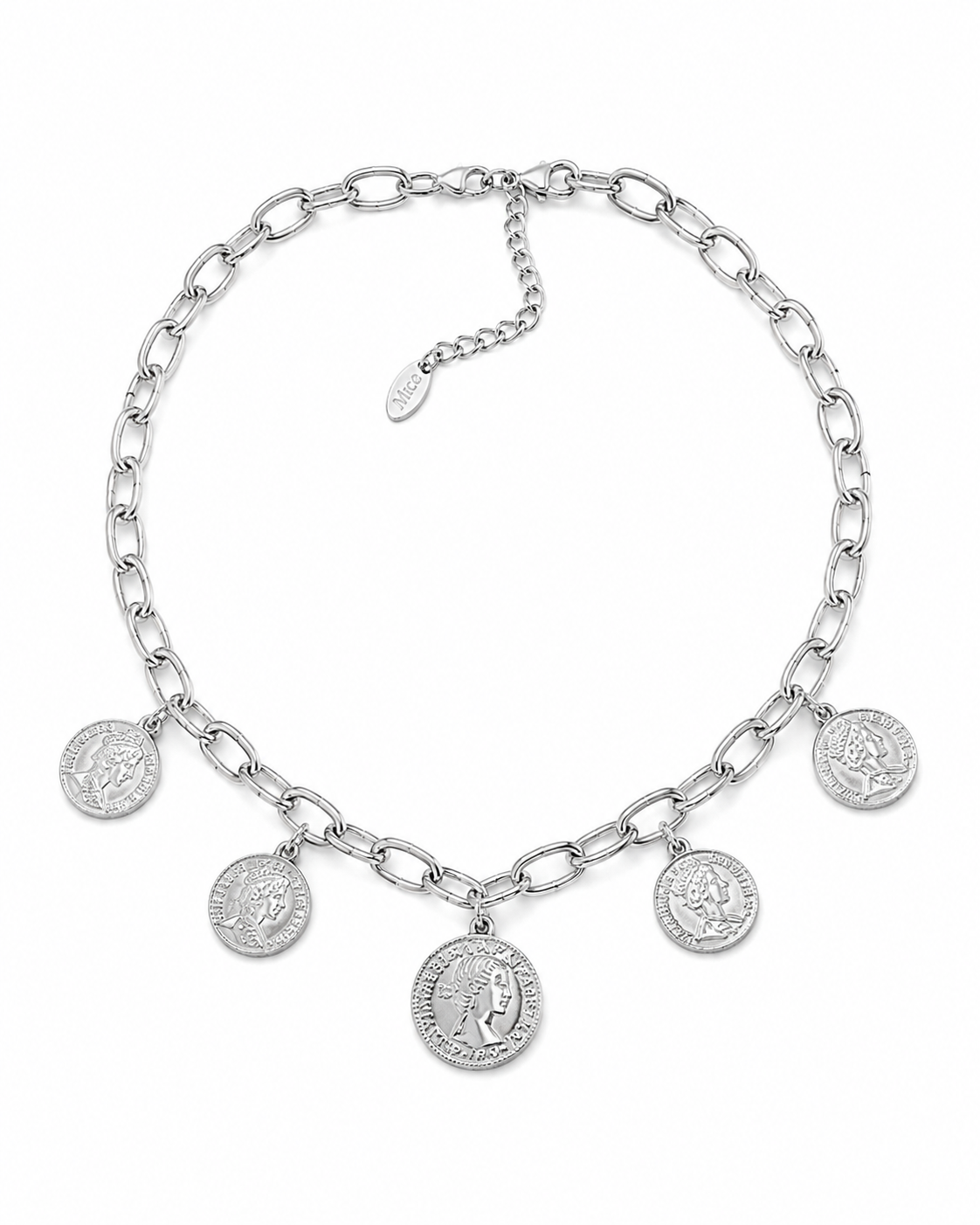 Imperia Silver Coin Necklace