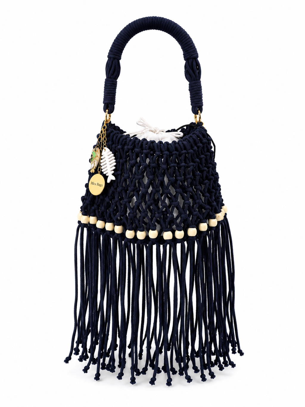 Azulée Noire Fringe Bag