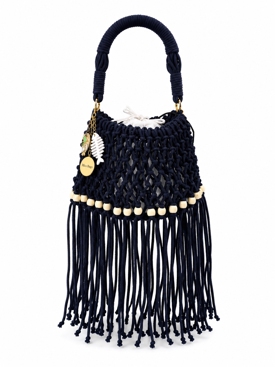 Azulée Noire Fringe Bag