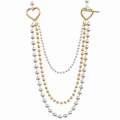Corazón Dos Tonos Necklace- Corazón Plata Necklace