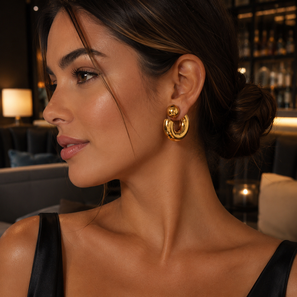 Luna Gold Hoop
