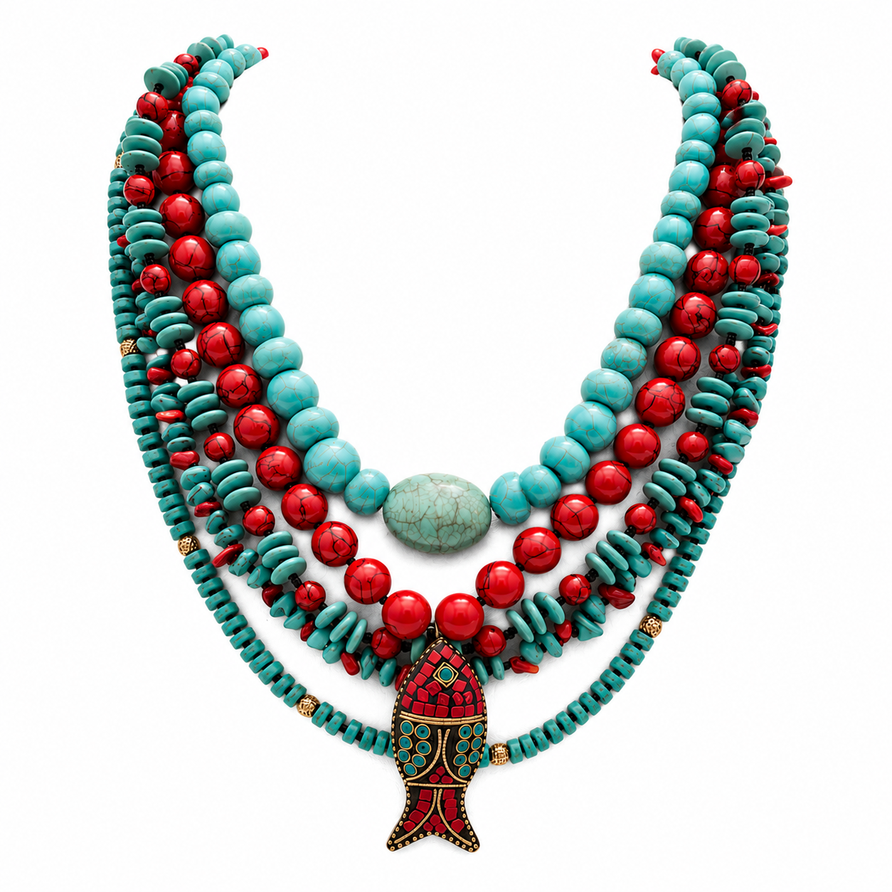Coral Reef Fish Necklace