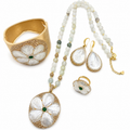 Green Mother of Pearl Blossom Set
