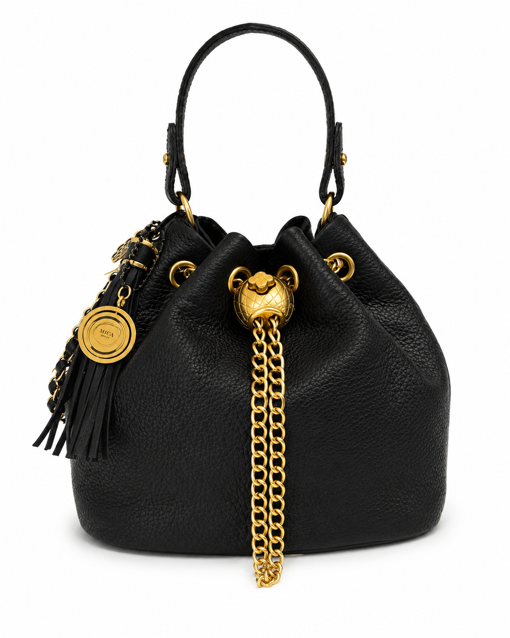 Noir Élengance Bucket Bag